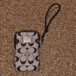 Coach phone/card/money wristlet